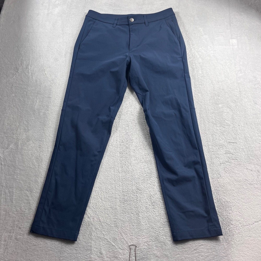 Lululemon Mens Commission Slim Fit Pant Navy Blue Size 30 Performance Trousers